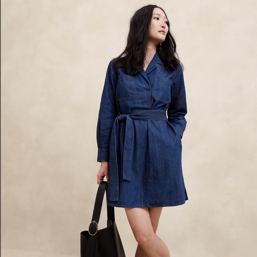 NWT Banana Republic Denim Mini Dress XS